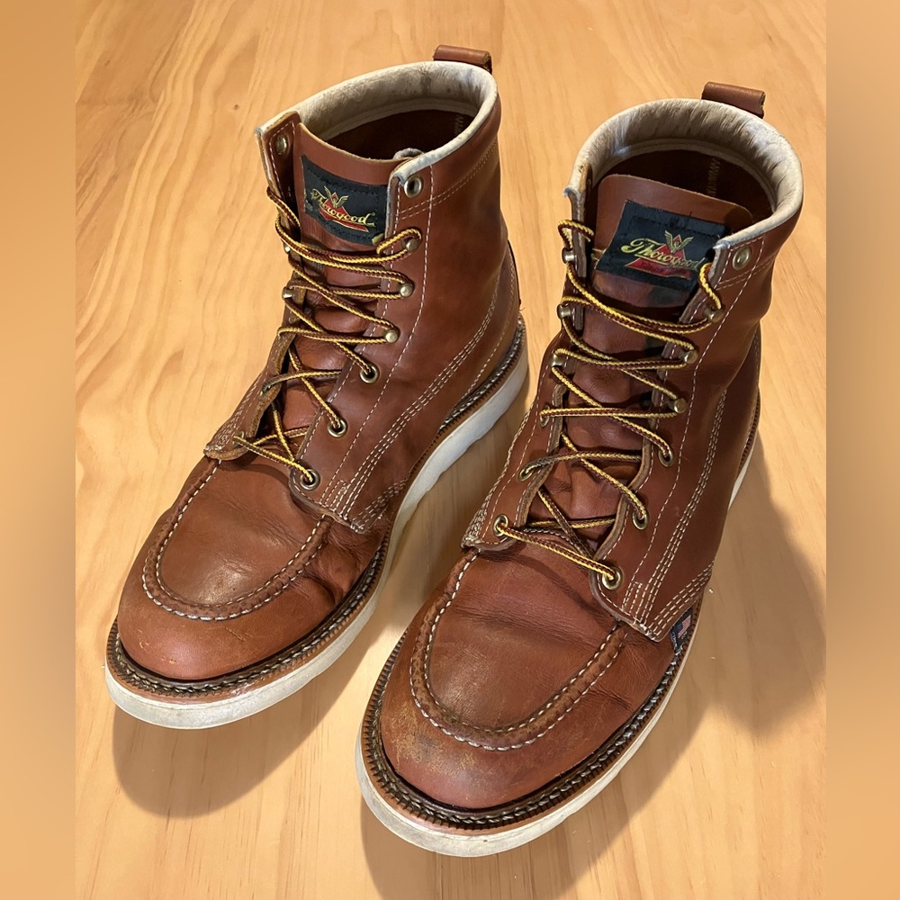 Thorogood American Heritage 6” Moc Toe Work Boots Soft Toe Slip-Resist EH rated
